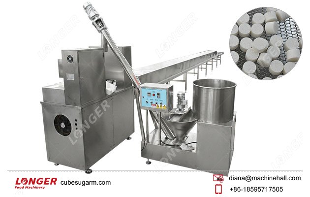 Small Scale Cube Sugar Machine Production Line 100 kg/h